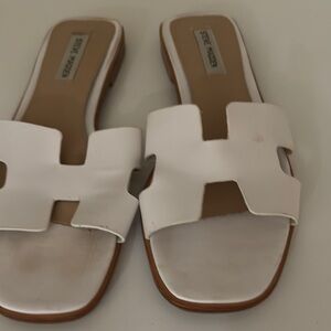 Steve Madden White Women's Slide Sandals